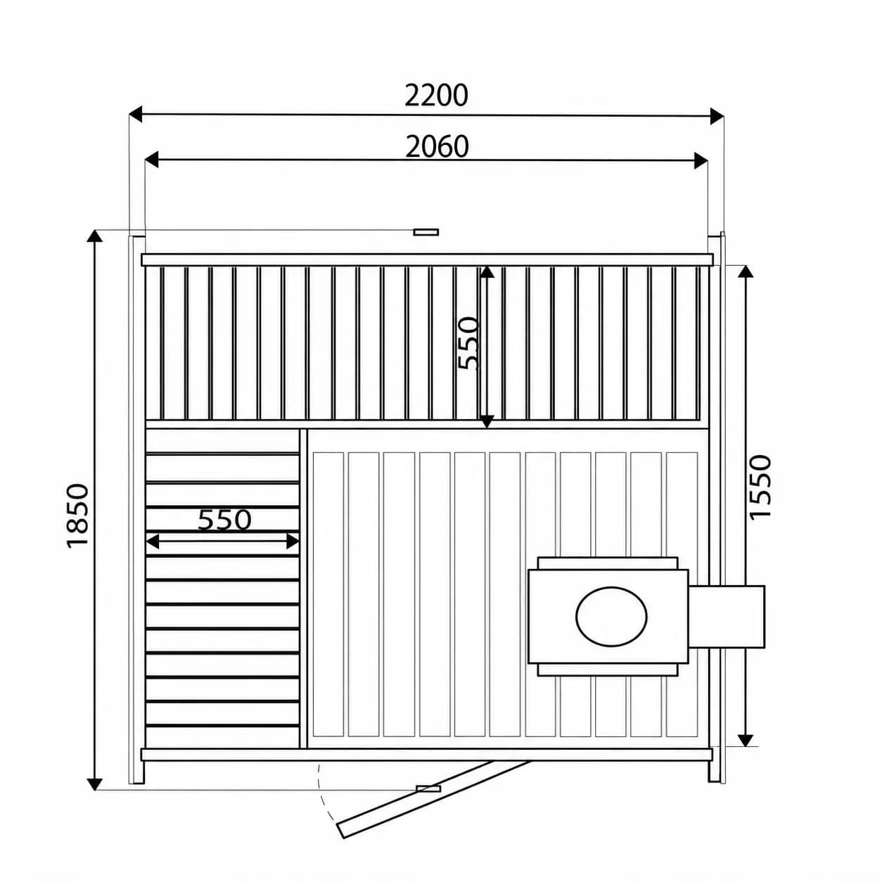 Sauna Quadro Compact 180